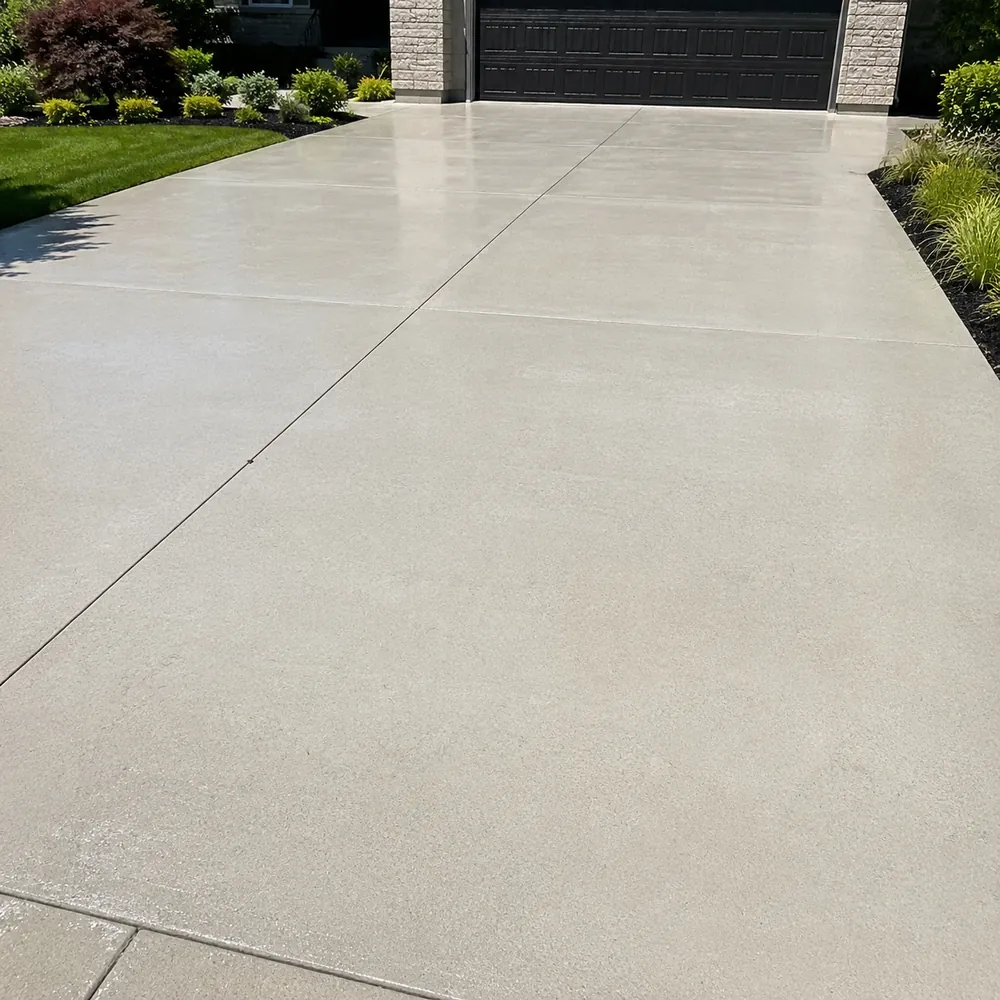 Before and after driveway and concrete cleaning
