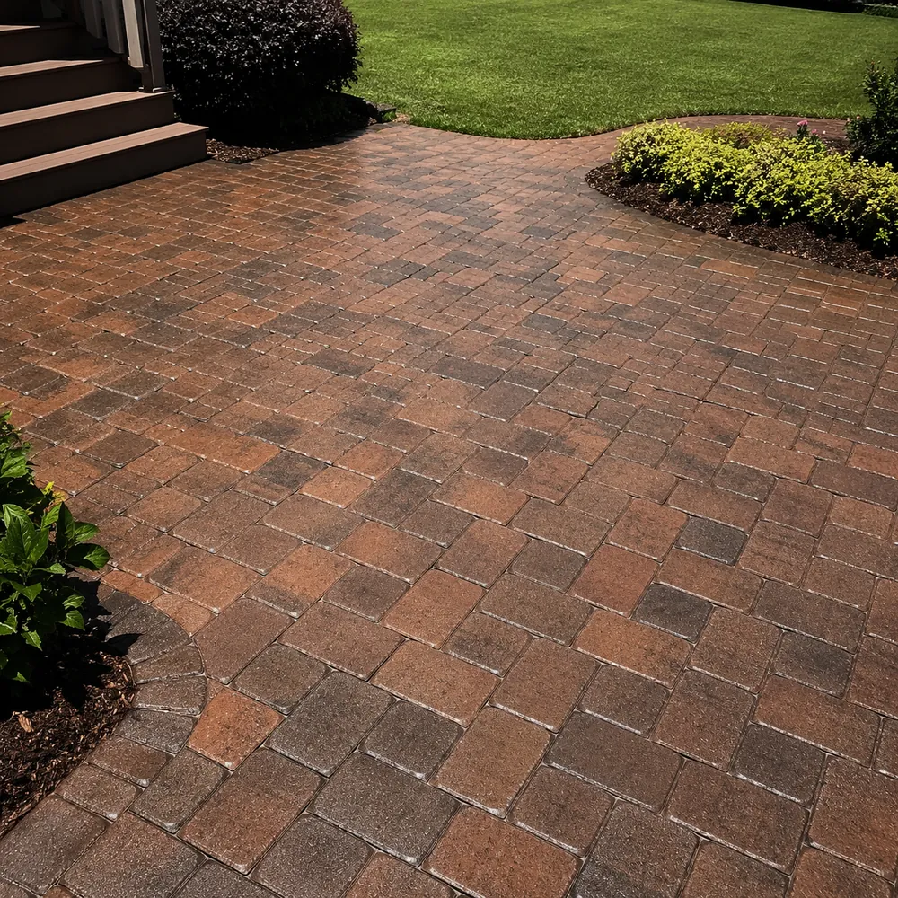Before and after paver cleaning